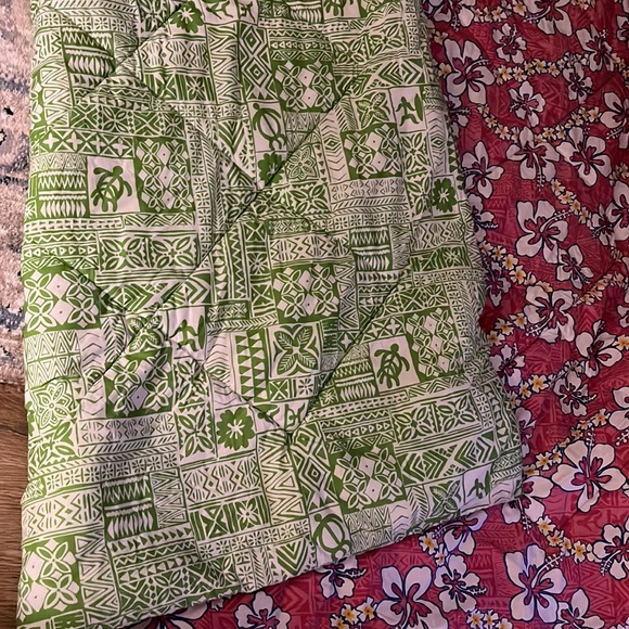 Vintage Dean Miller Full size comforter set  pink hibiscus surfer bedding - Picture 4 of 6